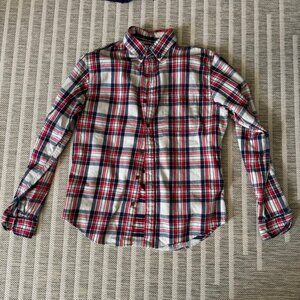Lands' End Tailored Fit Flannel Shirt (Size M, 15-15.5")